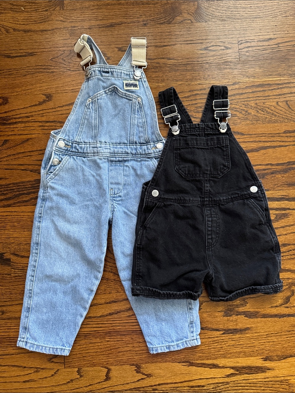 Lot of 2 Zara Denim Overalls and Shortalls Size 18M 2T